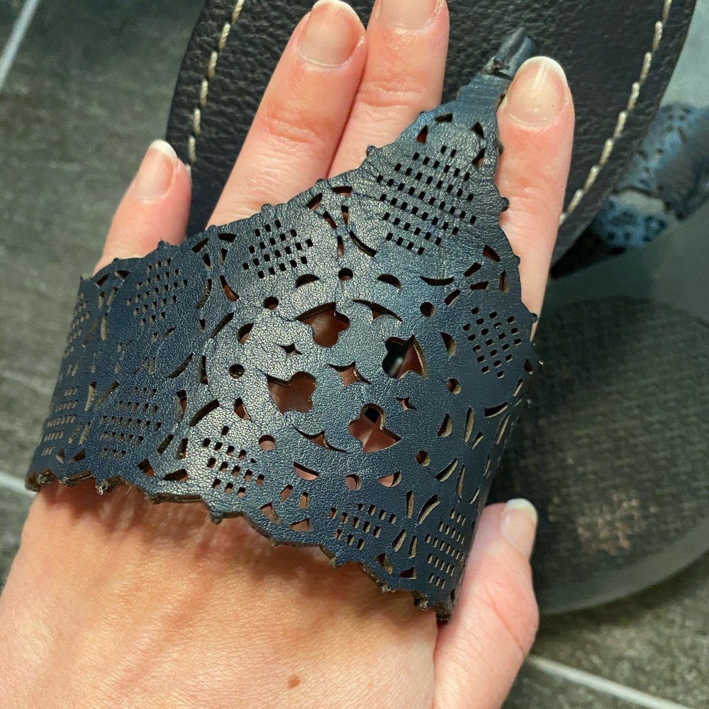 Navy Tory Burch Sandals